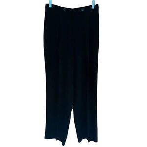 Emanual Ungaro Vintage Black Pleated Front Designer Dress Pants Size 10 P